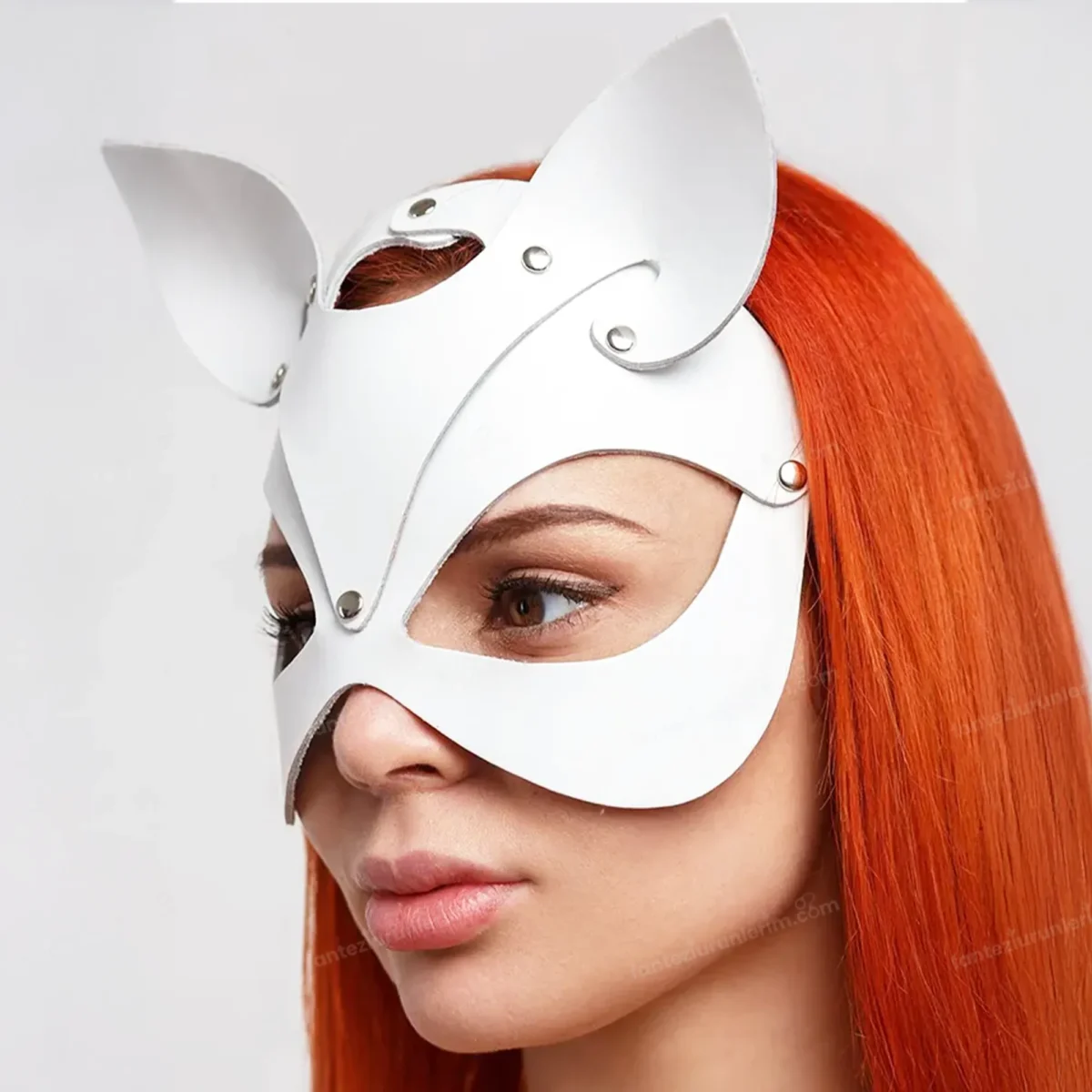 Fantezi Maske - Deri Kedi Maskesi - Görsel 9