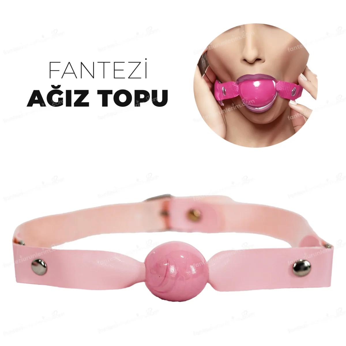 Fantezi Aletleri -  Ağız Topu - Pembe - Görsel 1