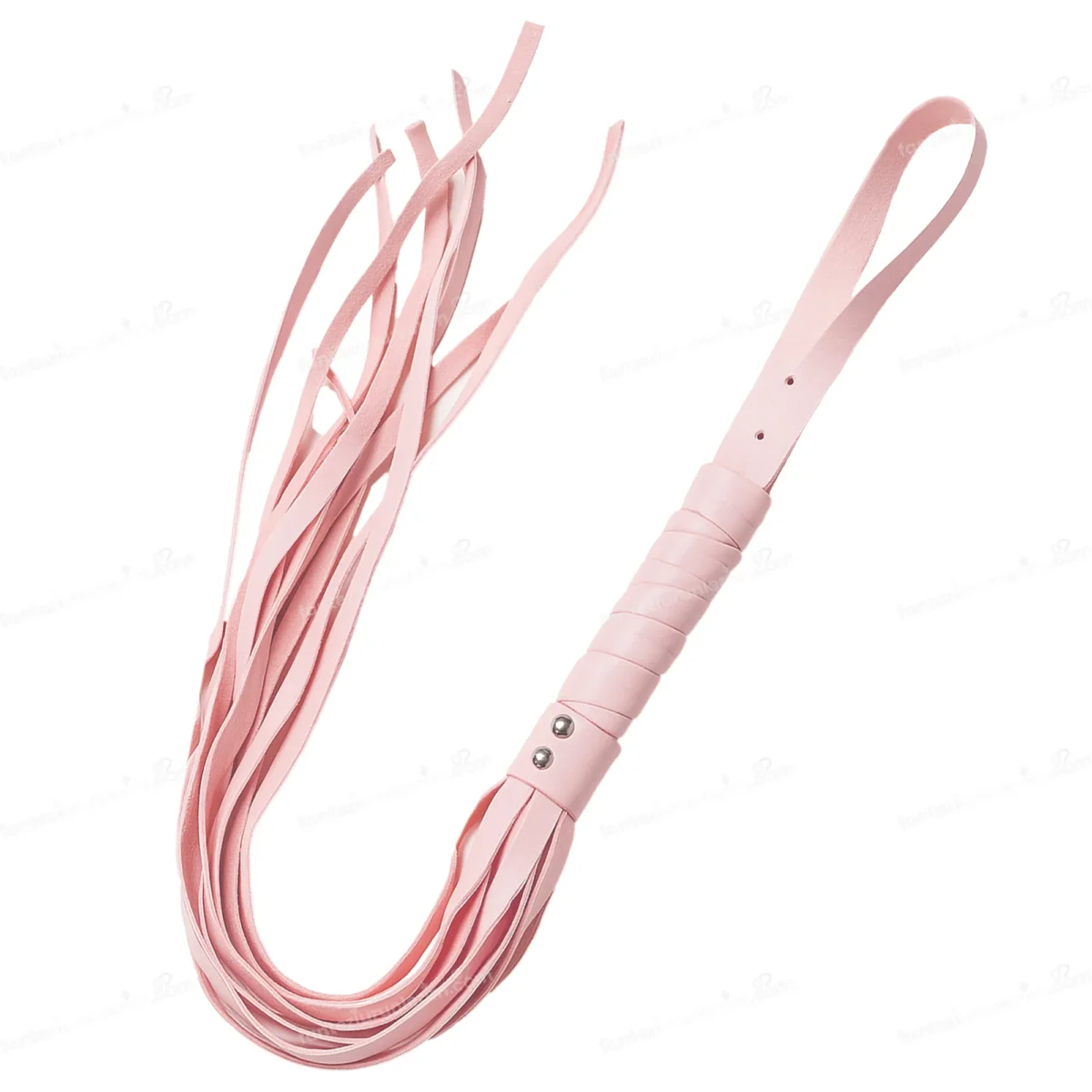 Fantezi Aletleri - Deri Kırbaç Seti - Pembe - Görsel 1